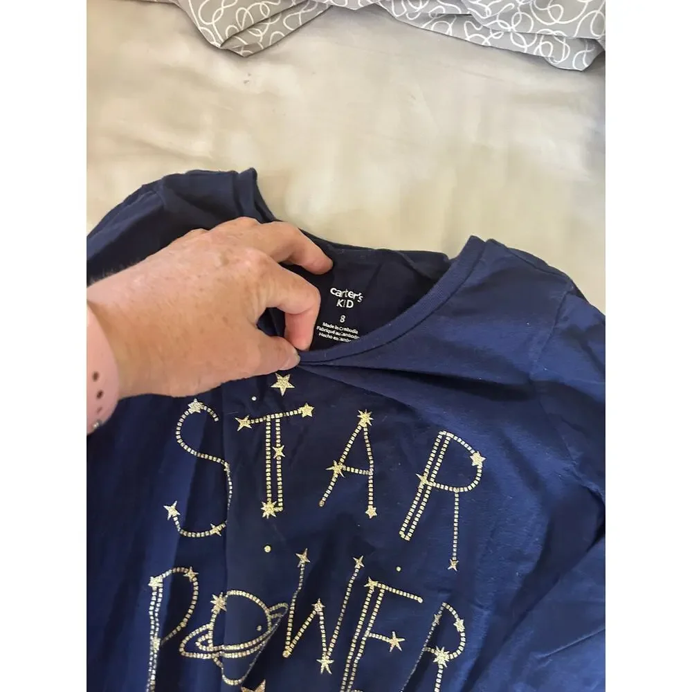 Carter's Navy Blue Star Gazer Shirt size 8